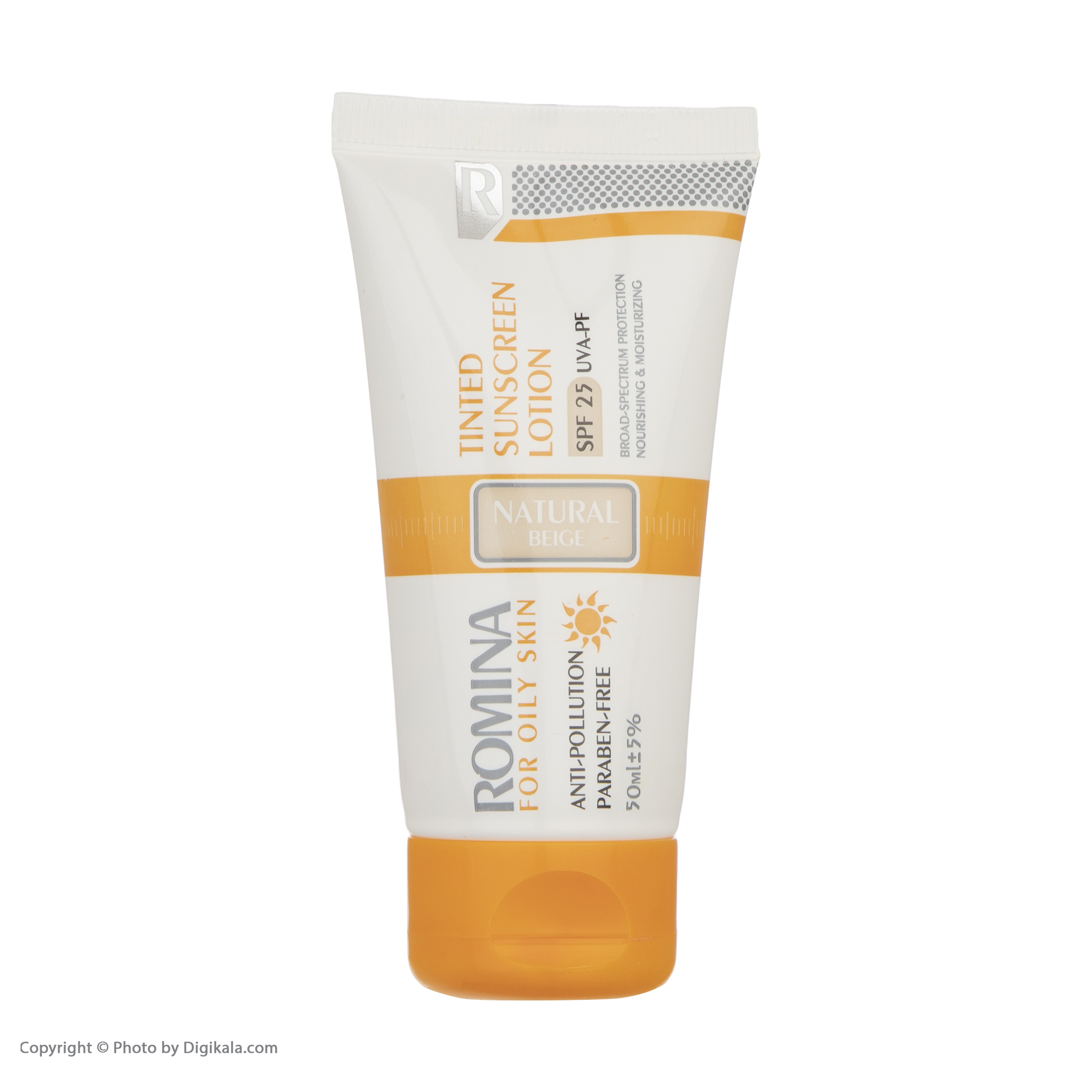 کرم ضد آفتاب رومینا مدل Natural Beige-25 حجم 50 میلی لیتر