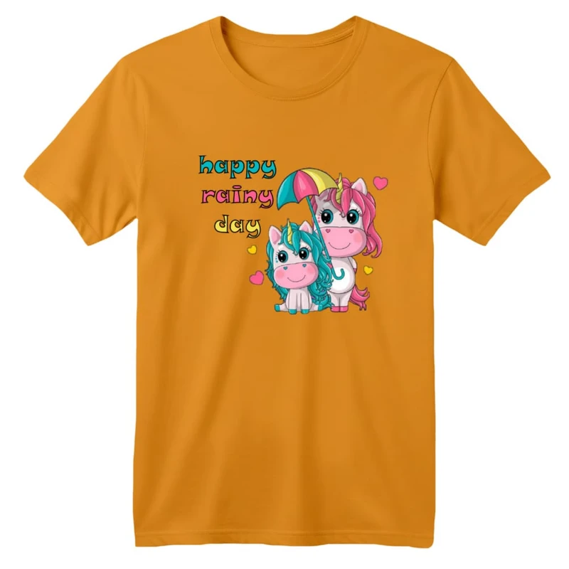 تی شرت آستین کوتاه بچگانه مدل یونیکورن کد ۴۷