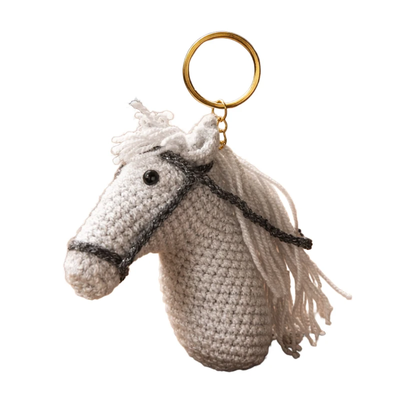 جاکلیدی دستی کاموایی مدل اسب یال دار بافتنی