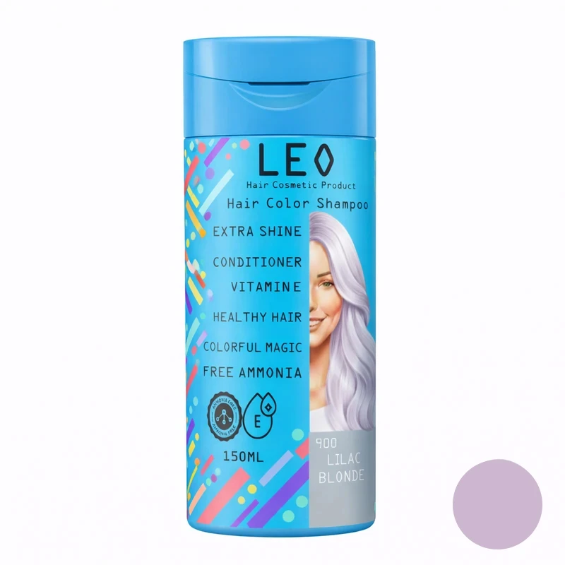 شامپو رنگ مو لئو شماره 900 رنگ بلوند یاسی حجم 150 میلی لیتر
