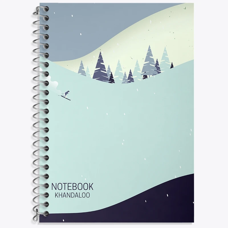 دفتر زبان 50 برگ خندالو مدل سه خط طرح اسکی کد N797