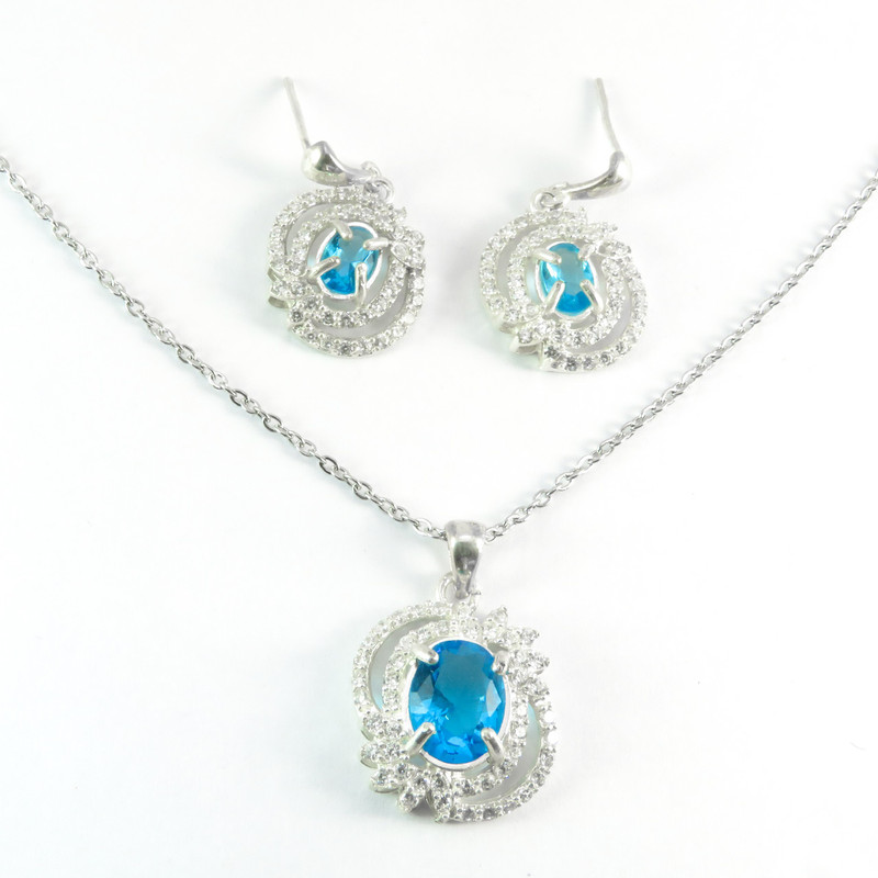 نیم ست نقره زنانه کد AV138