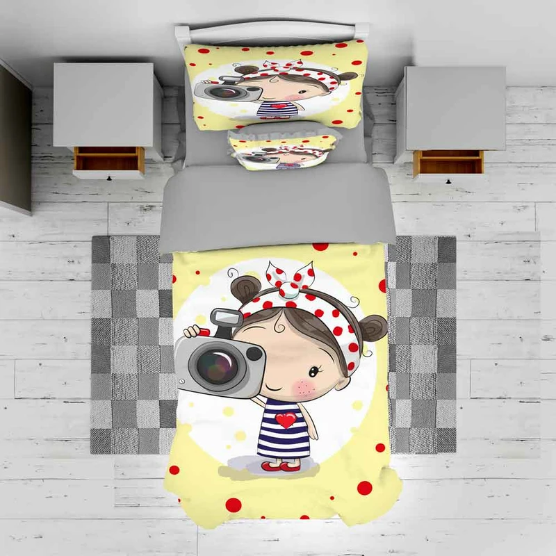 سرویس روتختی مدل دختر TXY826 تک نفره 5 تکه