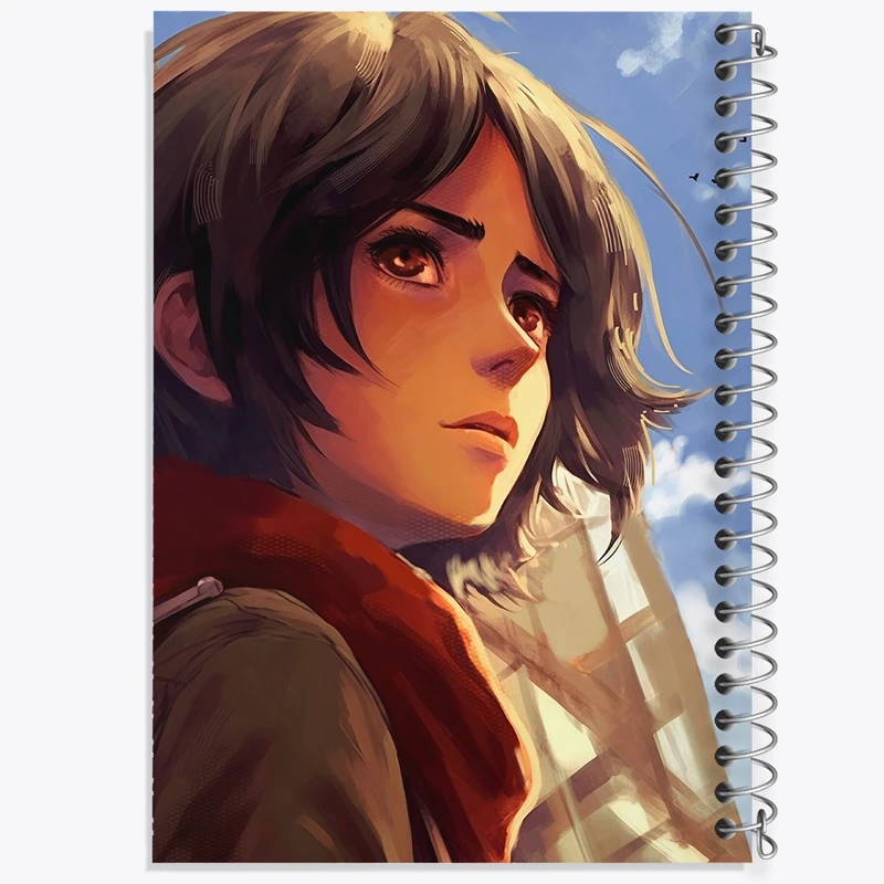 دفتر ژورنال نویسی 50 برگ خندالو مدل نقطه ای طرح میکاسا انیمه اتک آن تایتان کد F348