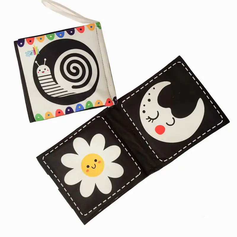 بازی آموزشی مدل کتاب پارچه ای سیاه و سفید نوزاد