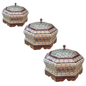 ست سه تکه شکلات خوری خاتم کاری کد IN 240