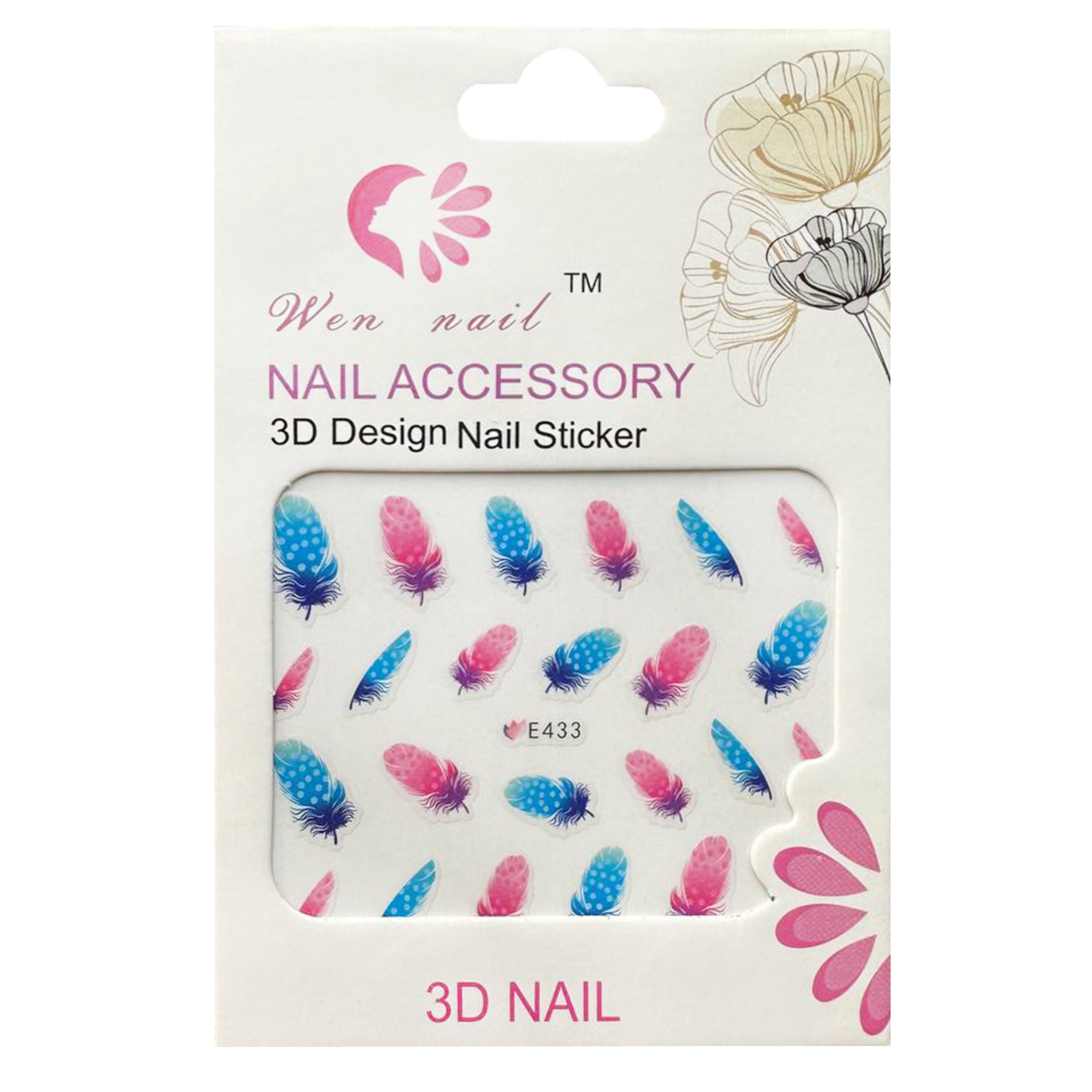 برچسب لنز ناخن مدل E-433