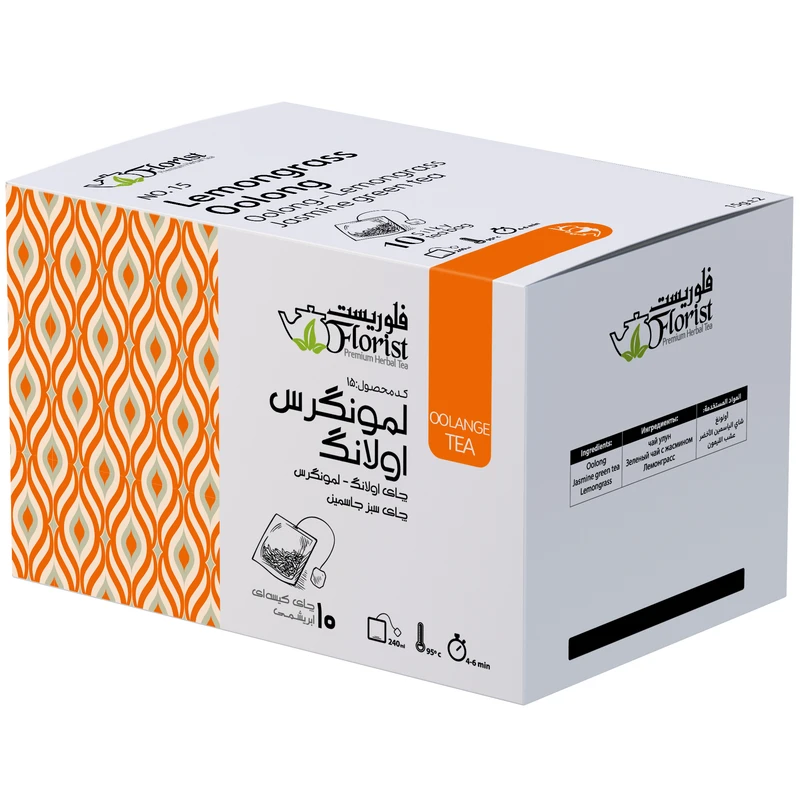 دمنوش لاغری لمونگرس اولانگ کیسه ای فلوریست بسته 10 عددی