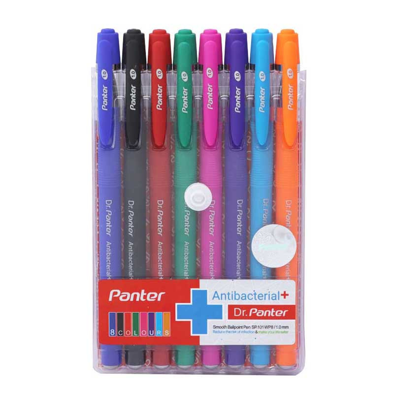 خودکار پنتر مدل آنتی باکتریال بسته 8 عددی