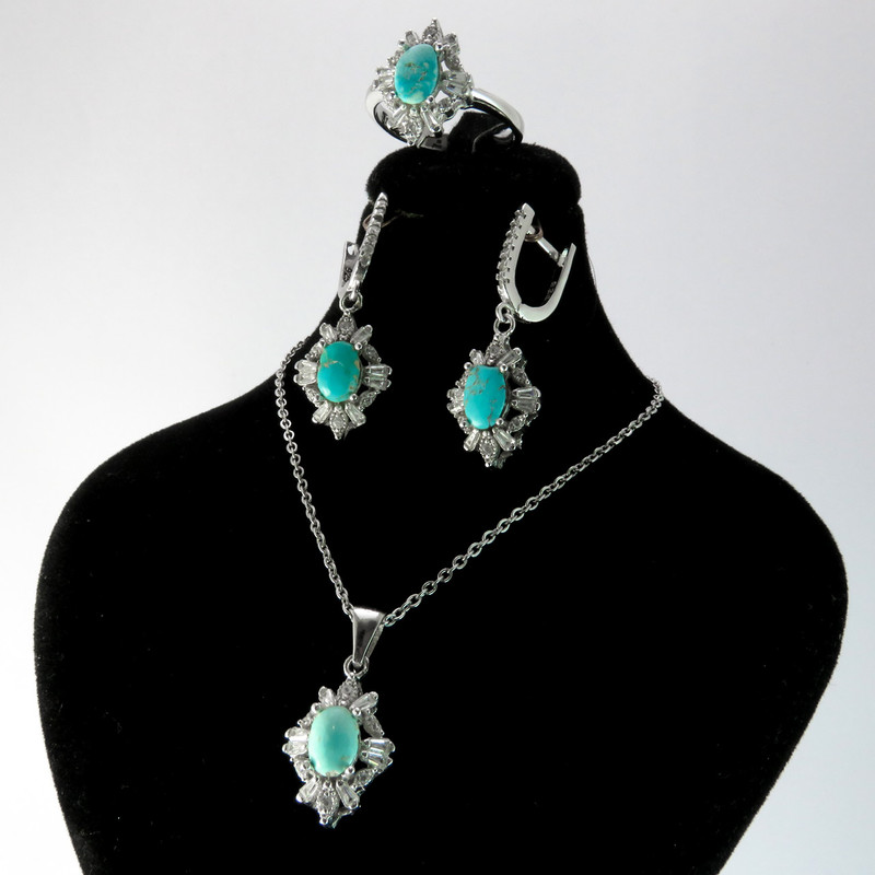 نیم ست نقره زنانه کد AV037-1