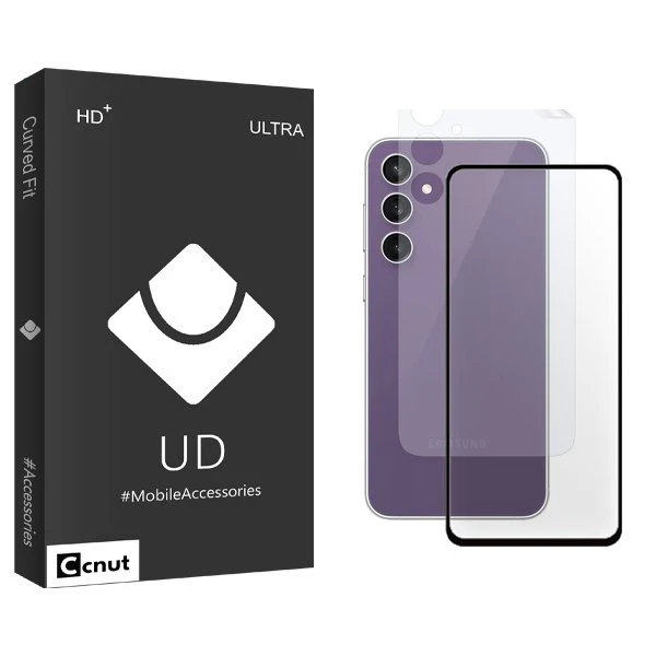 محافظ صفحه نمایش شیشه ای کوکونات مدل UDB مناسب برای گوشی موبایل سامسونگ Galaxy S23 FE  به همراه محافظ پشت گوشی