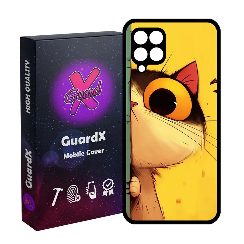 کاور گارد ایکس طرح Cat مدل  Glass10781 مناسب برای گوشی موبایل سامسونگ Galaxy A12/M12/F12