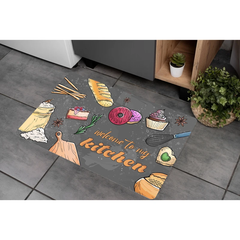 پادری مدل آشپزخانه رویه مخمل کد S618 سایز 75x45 سانتی متر