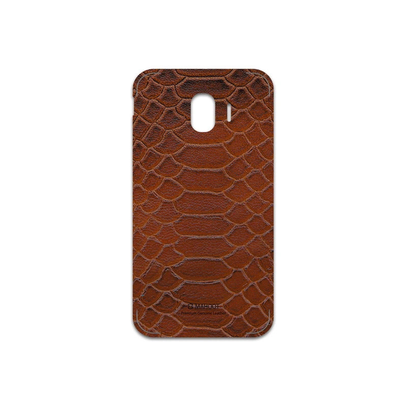 برچسب پوششی ماهوت مدل Brown-Snake-Leather مناسب برای گوشی موبایل سامسونگ Galaxy J2 Pro 2018