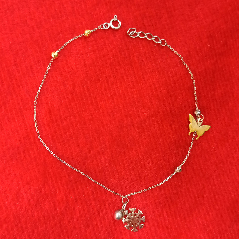 پابند نقره زنانه سلین کالا مدل پروانه ce-As2