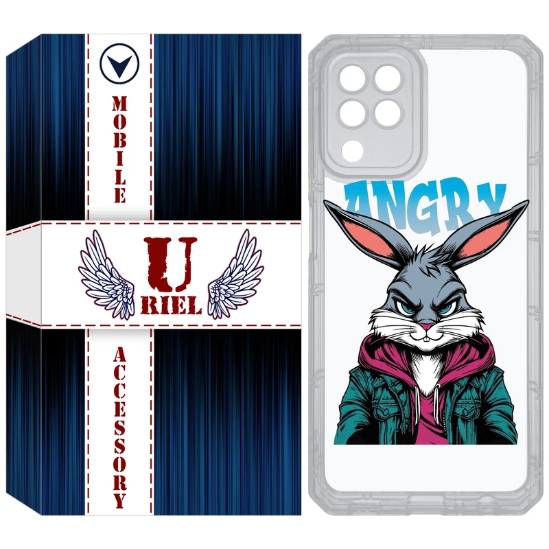 کاور یوریل مدل Clear کد 51 طرح خرگوش مناسب برای گوشی موبایل سامسونگ Galaxy A22 4G / M32 / M22