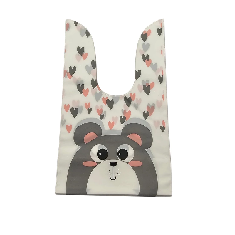 پلاستیک بسته بندی مدل گوشدار خرسی مجموعه 10 عددی