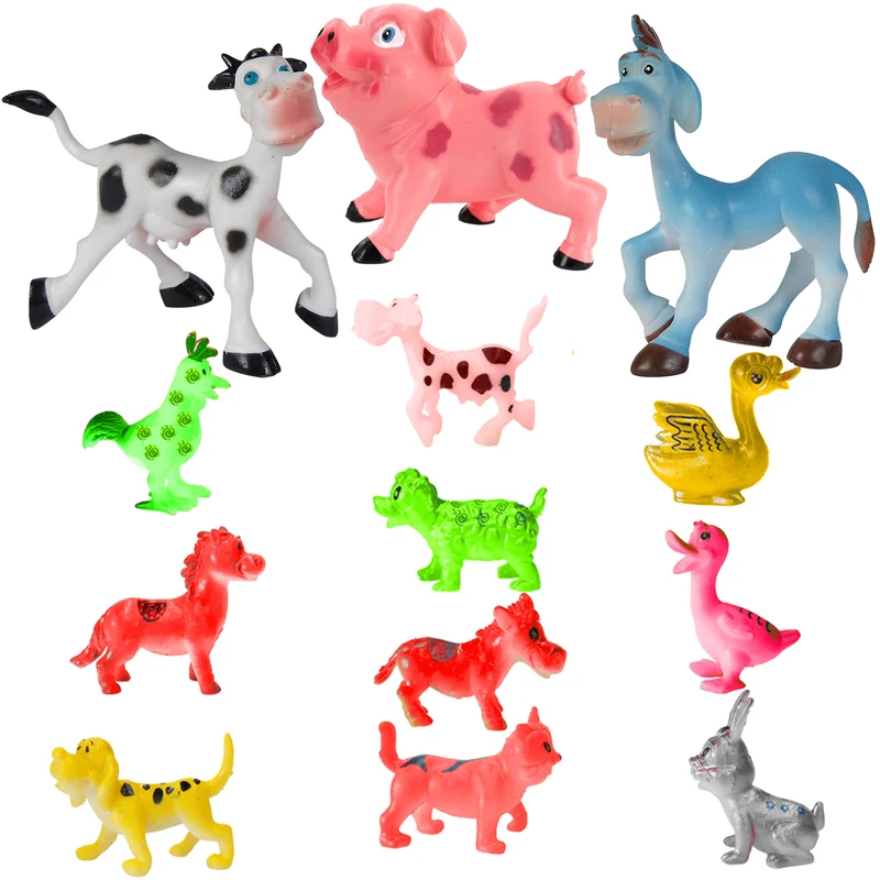 فیگور سمید مدل حیوانات وحشی و اهلی مجموعه 13 عددی