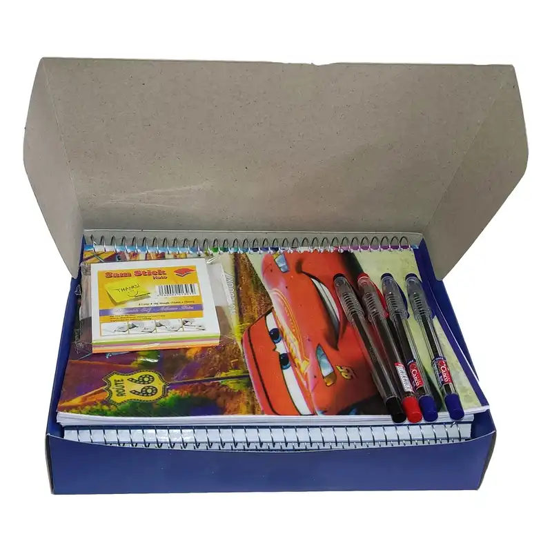 بسته لوازم التحریر الواستاد مدل میرال 7 پسرانه مجموعه 10 عددی