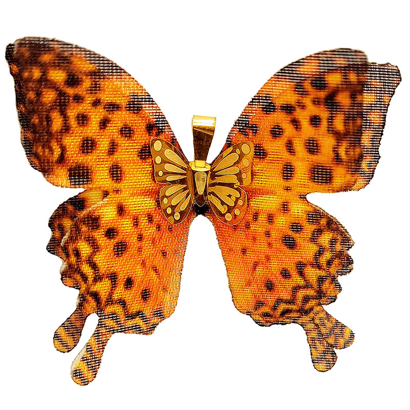 آویز گردنبند طلا 18 عیار زنانه مدل پروانه کادویی کد 53-180