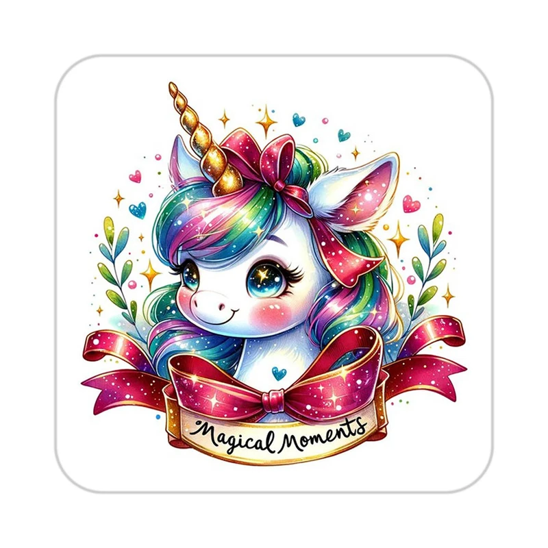 زیر لیوانی کاکتی طرح اسب تک شاخ و یونیکورن مدل mp32834