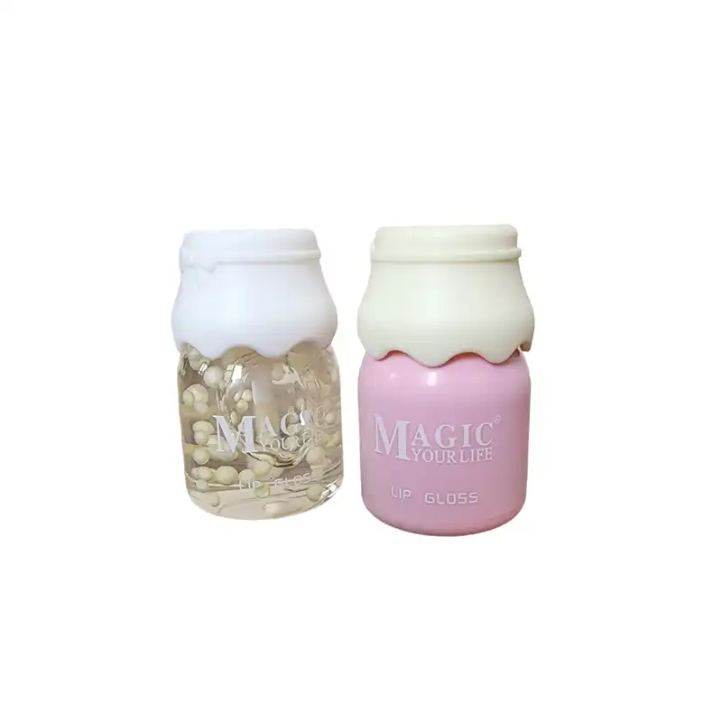 رژ لب مایع مجیک مدل شیشه شیر کد 410به همراه برق لب مایع مجیک