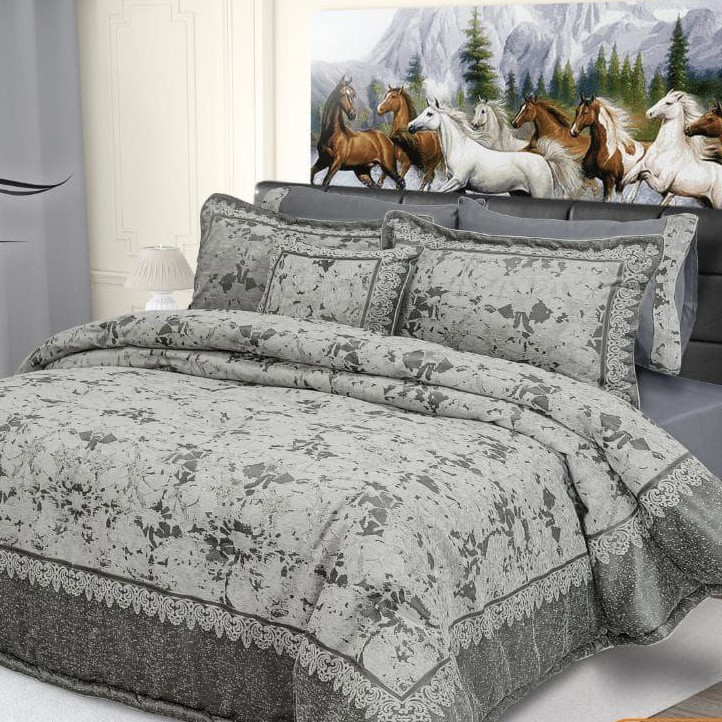 سرویس روتختی مدل مخمل شنل  دونفره 8 تکه