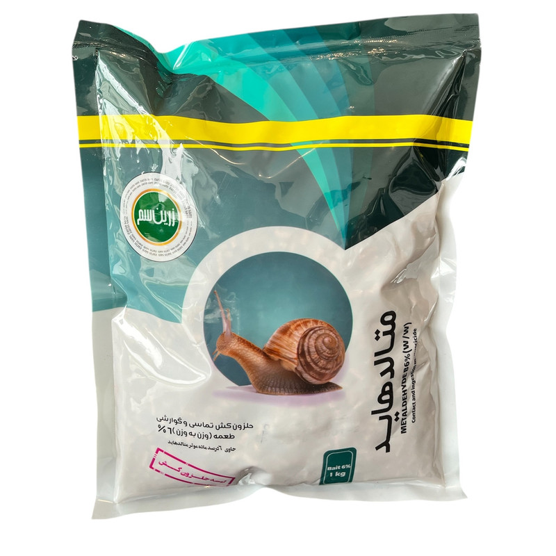 سم حلزون کش زرین سم مدل متالدهاید 6% وزن 1 کیلوگرم