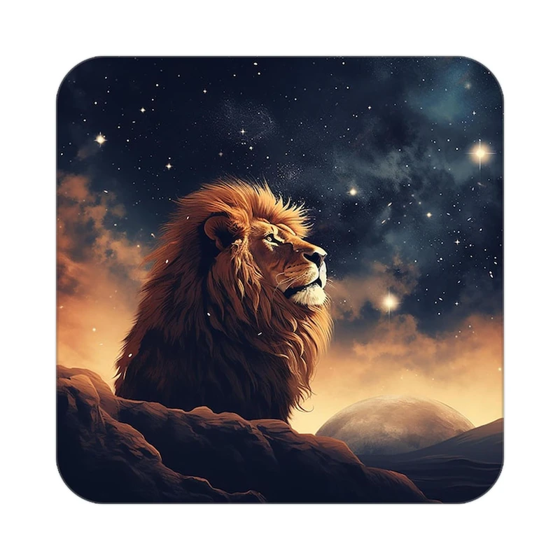 زیر لیوانی کاکتی طرح شیر مدل mp24179