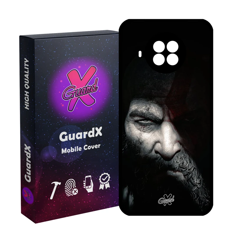 کاور گارد ایکس طرح God of War مدل Glass10418 مناسب برای گوشی موبایل شیائومی  MI 10T Lite/Redmi Note 9 Pro 5G/10I 5G