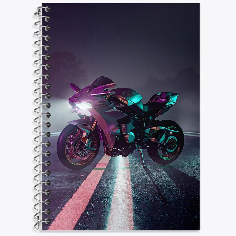 دفتر لغت 50 برگ خندالو طرح موتور سیکلت (Motorcycle) کد F1023