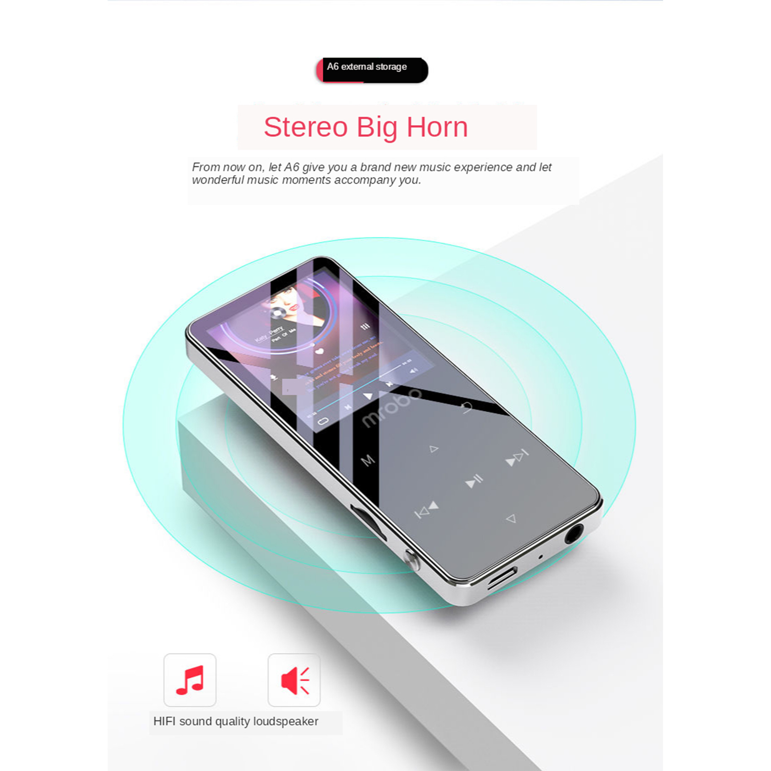 پخش کننده موسیقی ام روبو مدل A6 8GB