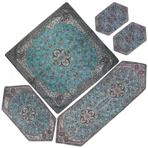 ست 5 تکه رومیزی ترمه مدل شاه عباسی کد SBC