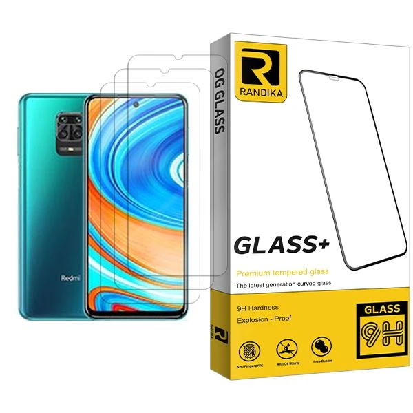 محافظ صفحه نمایش راندیکا مدل Randika Glass MIX003 مناسب برای گوشی موبایل شیائومی Redmi Note 9 Pro Max بسته سه عددی