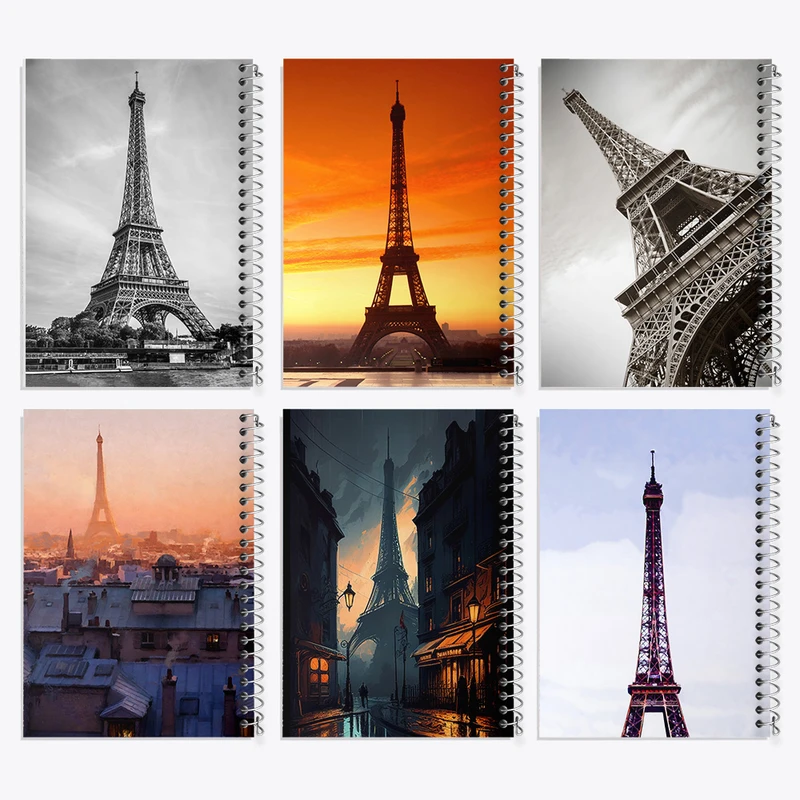 دفتر نقاشی 50 برگ خندالو طرح برج ایفل کد 921 مجموعه 6 عددی
