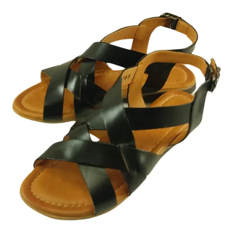 صندل زنانه مدل چرم طبیعی کد 686