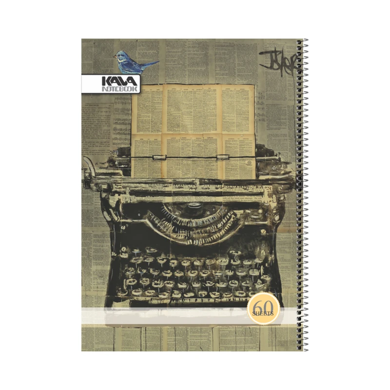 دفتر 60 برگ کاوا طرح ماشین تایپ کد 90106E
