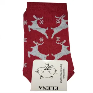 جوراب دخترانه مدل کریسمس کد 01