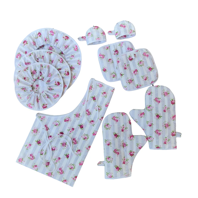 سرویس آشپزخانه ۱۰ پارچه مدل برگ زیتون کد ۰۱۱