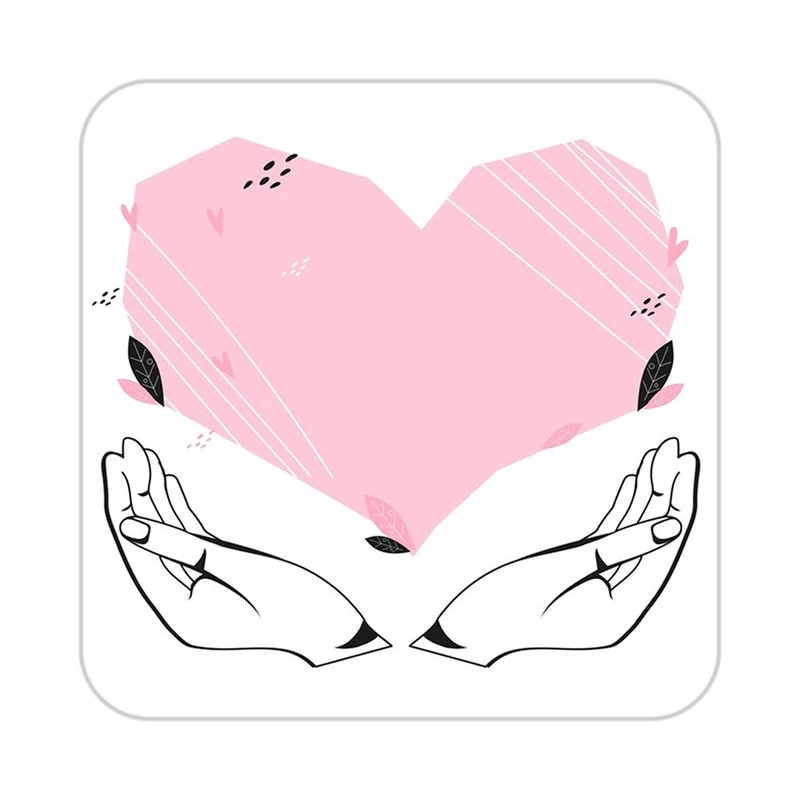 زیر لیوانی کاکتی طرح عاشقانه مدل mp38473