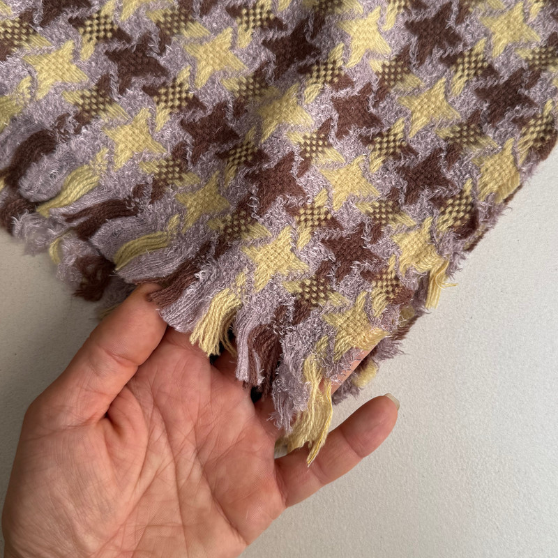 شال گردن زنانه مدل موهر چهارخانه مربعی ریز