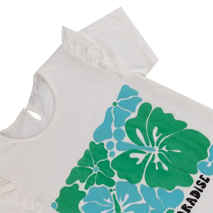 تی شرت آستین کوتاه دخترانه فیورلا مدل بهشت کوچک 43031