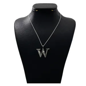 گردنبند نقره زنانه دلی جم طرح W  کد D 685