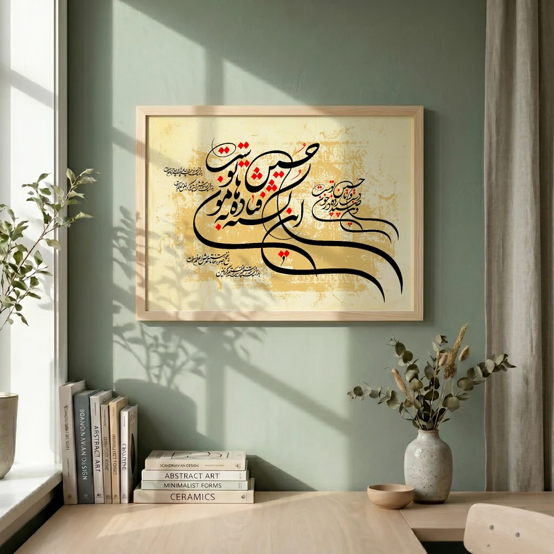 تابلو طرح محرم مدل G14744 فریم کرم روشن