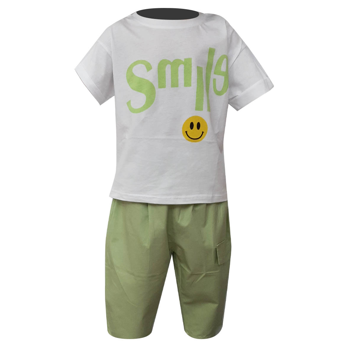 ست تی شرت و شلوارک دخترانه مدل bb-yy