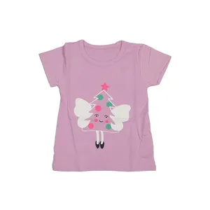 تی شرت آستین کوتاه دخترانه مدل ستاره کاجی