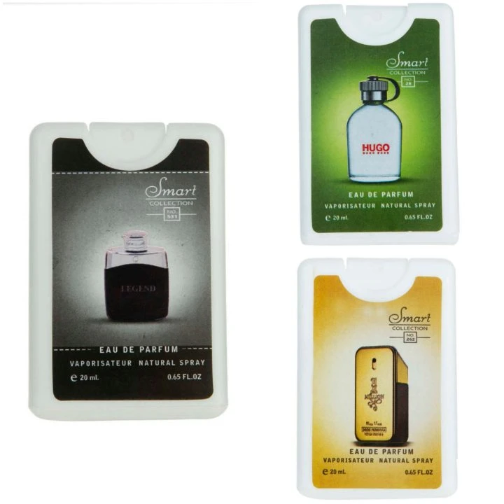 عطر جیبی مردانه اسمارت کالکشن مدل لجند هوگو وان ملیون کد 65 حجم 20 میلی لیتر بسته 3 عددی