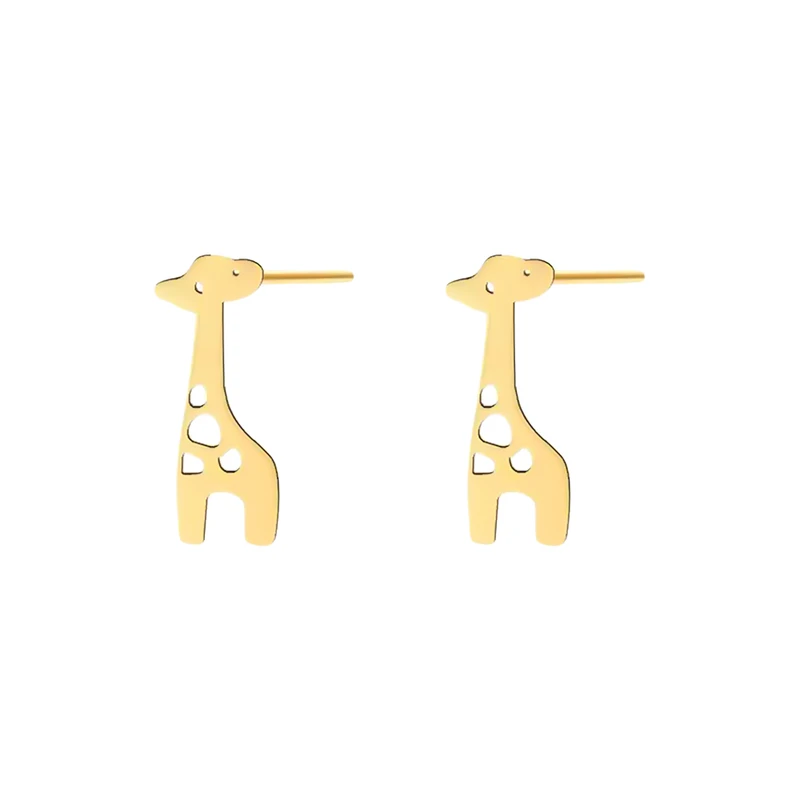 گوشواره میخی طلا 18 عیار دخترانه نیکان گلد مدل NK 5689