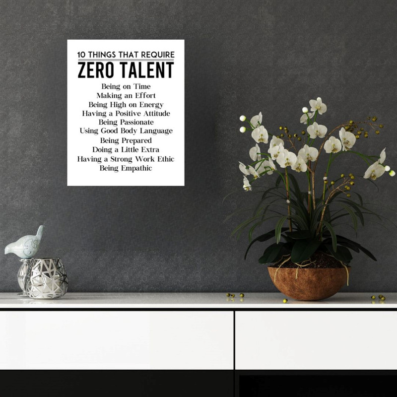 پوستر مدل 10 چیز که به صفر استعداد نیاز دارند  
