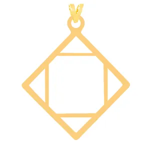 آویز گردنبند طلا 18 عیار زنانه کرابو مدل شکل هندسی کد Kr31628